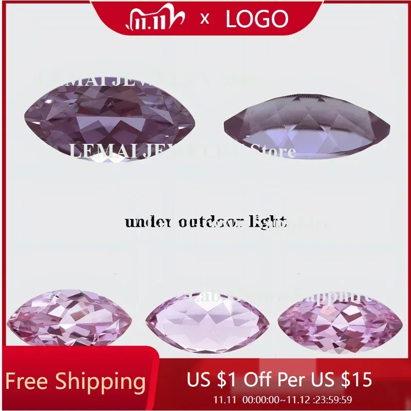 

Marquise Shape Lab Grown Alexandrite Color Changing Stone Advanced Jewelry Rings Earrings Making Wholesale with Certificate