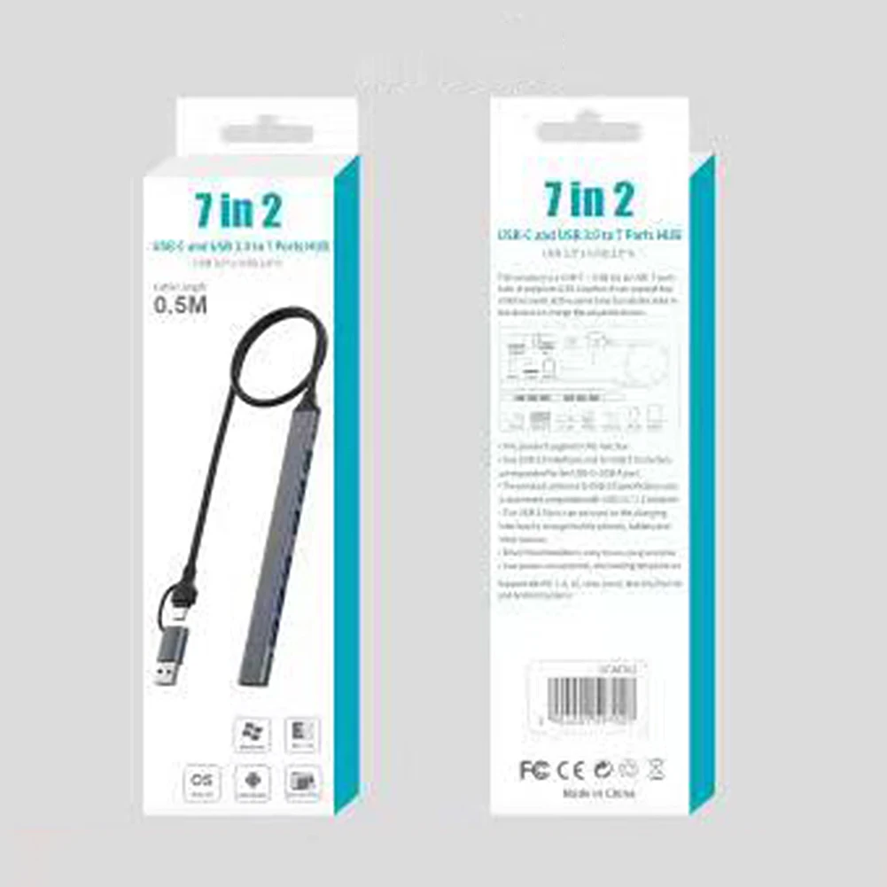 USB 3.0 Hub Multi Splitter Adapter Plug and Play Multi USB Splitter Adapter High Speed Transmission for PC Computer