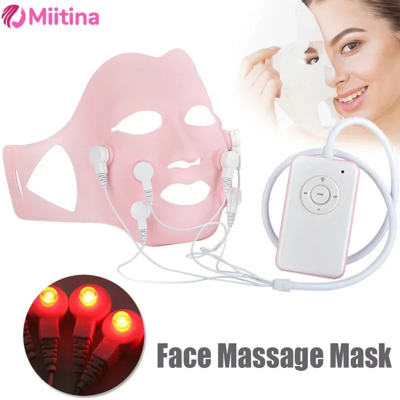 3D Silicone Facial Mask Electric V Shaped Face Massager ems Face Lifting Slimming Face SPA Beauty Fade Fine Lines Facial Care