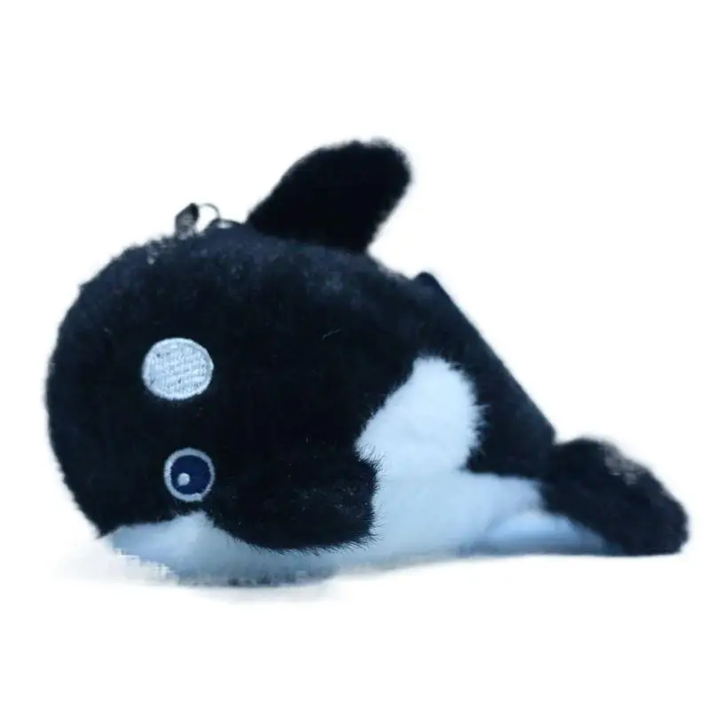 1Pcs Sea Animal Toy Stuffed Animal Fish Bag Pendant 12CM Cartoon Super Soft Seal Whale Dolphin Plush Keychain Kids Birthday Gift