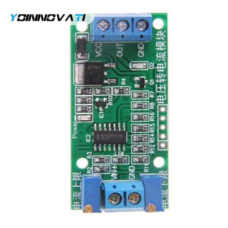 0-5V to 4-20mA Voltage To Current Module Current Transmitter Linear Conversion Signal Converter Adjustable Isolated Board Module