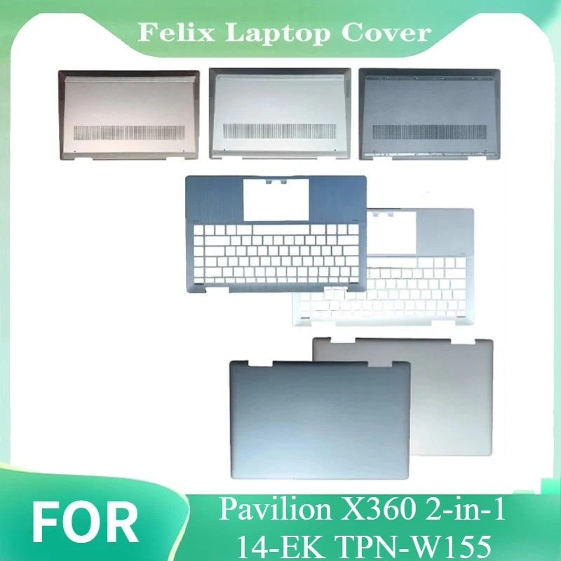 For Pavilion X360 2-in-1 14-EK TPN-W155 New Laptop LCD Rear Lid Back Cover Palmrest Upper Bottom Case Shell Silver Pink Blue