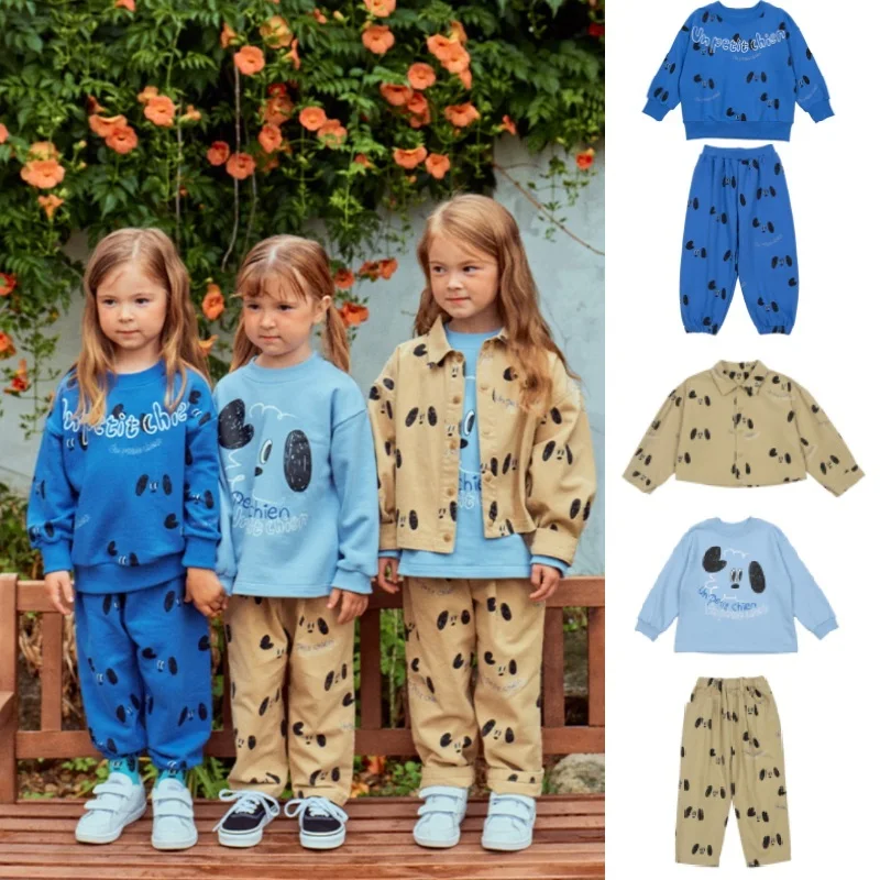 

Children's Jacket Pants 2025 Fall Cartoon Fashion Boys Girls Sweatshirt Suit Cotton Lapel Korean Version Of Children's Jackets