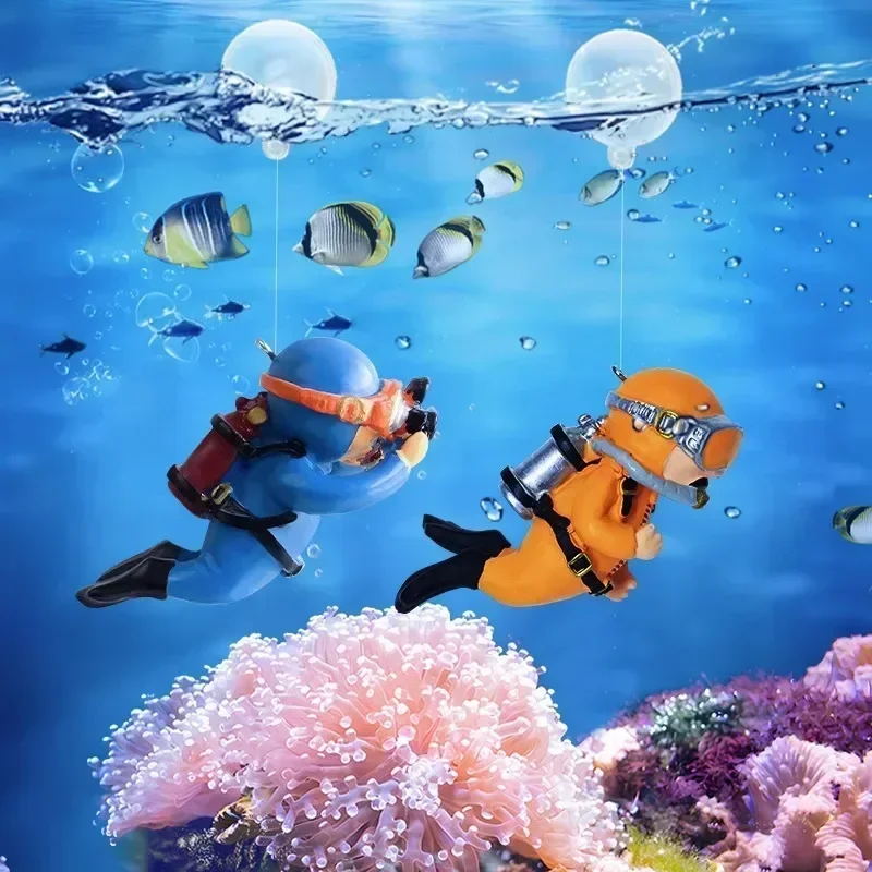 

Aquarium Luminous Decor - Mini Floating Green Diver & Cute Small Ball | Fish Tank Ornaments for Aquarium Accessories