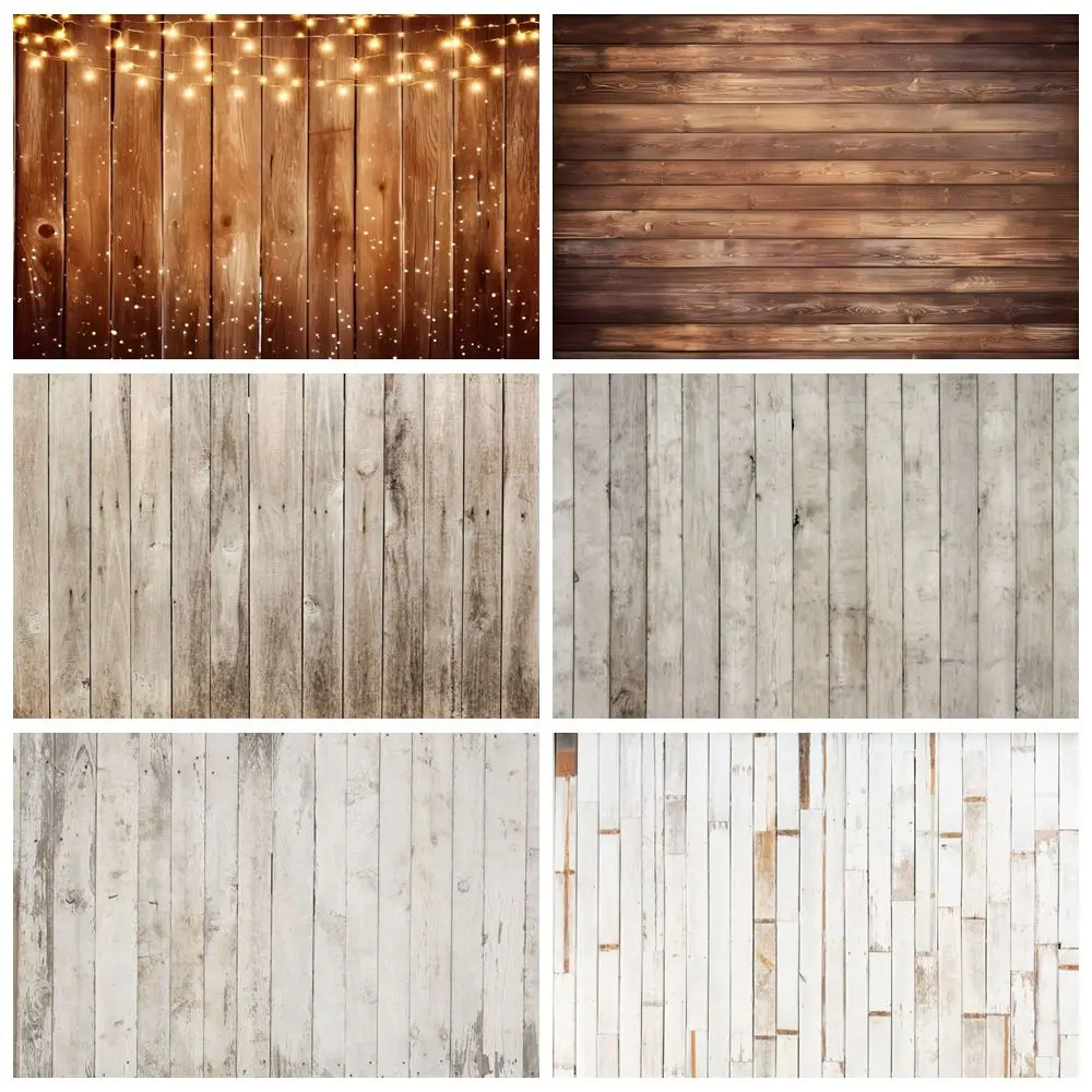 Vintage rustikaler Holzhintergrund braun weiß Holzboden Babyparty Geburtstagsfeier Hochzeit Fotografie Hintergrund Fotostudio Requisite
