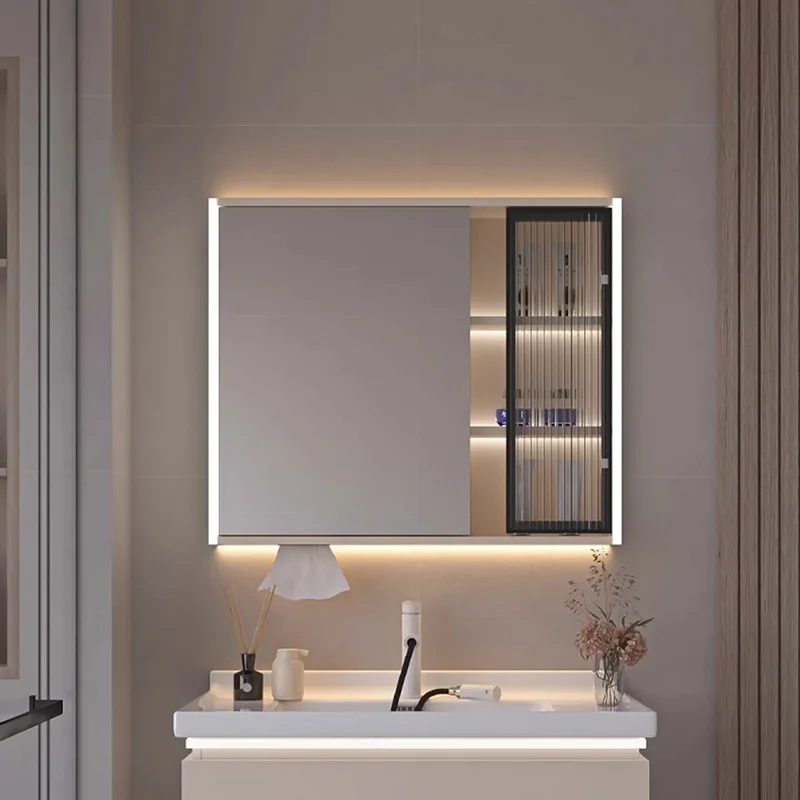 Vintage Luxury Bathroom Cabinet Display Toilet Mirror Organizer Cupboard Transport Improvement Mobiletto Bagno Lounge Furniture image 4