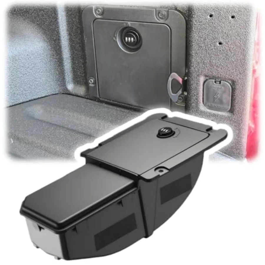 

Органайзер для кузова грузовика с замком, грузовой отсек для Maverick 2022-2025, с защитой по паролю, черный, прочный АБС-пластик