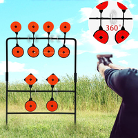 Metal Reactive Target for Shooting 360° Rotating Automatic Resetting Targets Airsoft Paintball BB/Pellet Gun Shoot Target