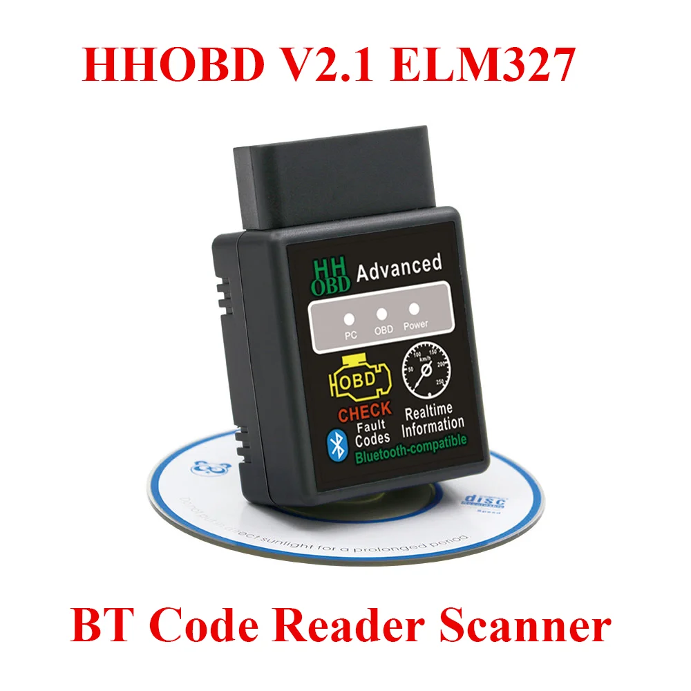 HHOBD V2.1 ELM327 Blue-tooth Detector Car Accessories Code Reader Scanner for IOS/Android OBD2 Interface Adapter