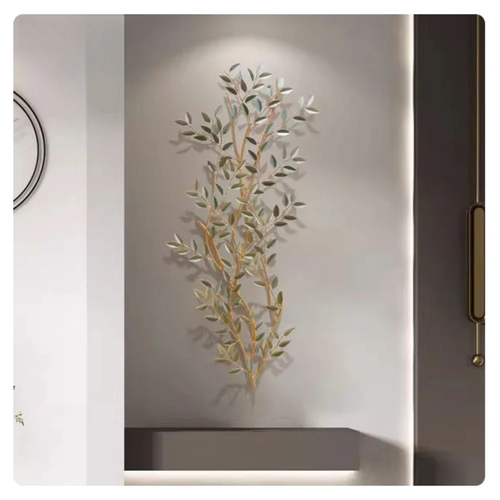 Creative Wall Hanging Decoration, Three-dimensional Restaurant Entrance Grille Wall Decoration, Bedroom Room Iron Green Plant Wa