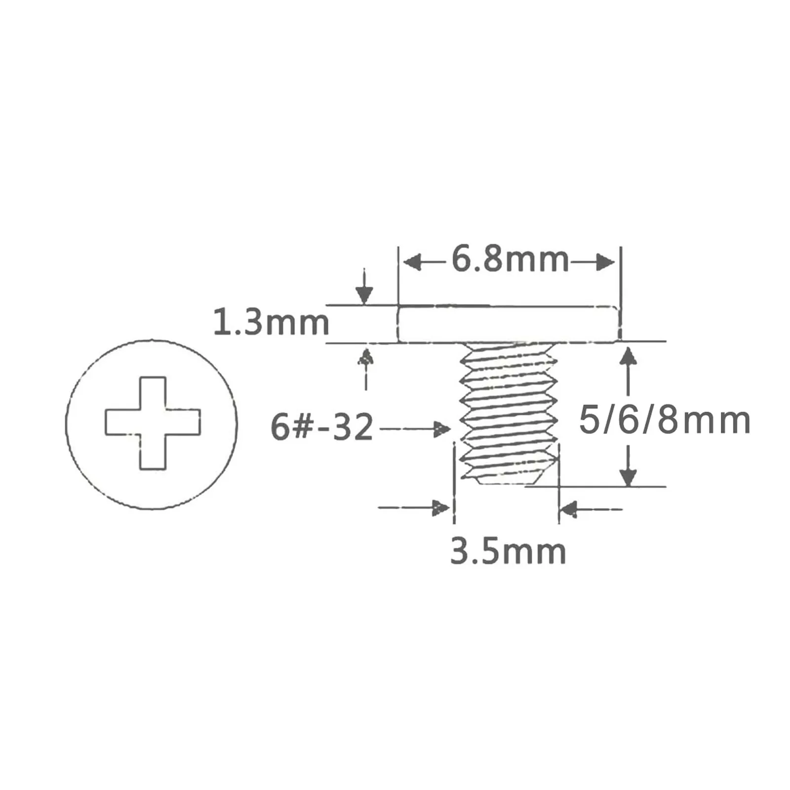 HZYUEGOU 25-teiliges Set Phillips-Flachkopfschrauben 6 # -32*5/6/8mm für PC-Gehäuse Festplatten-HDD-Netzteil PSU-Montagehalterung Computer F – Detail 1