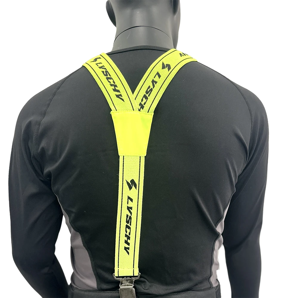 2024 New High Elastic Adjustable Y Suspender Straps Motorcycle Racing Men Women Pants Suspenders Trousers Braces Green Black M-L
