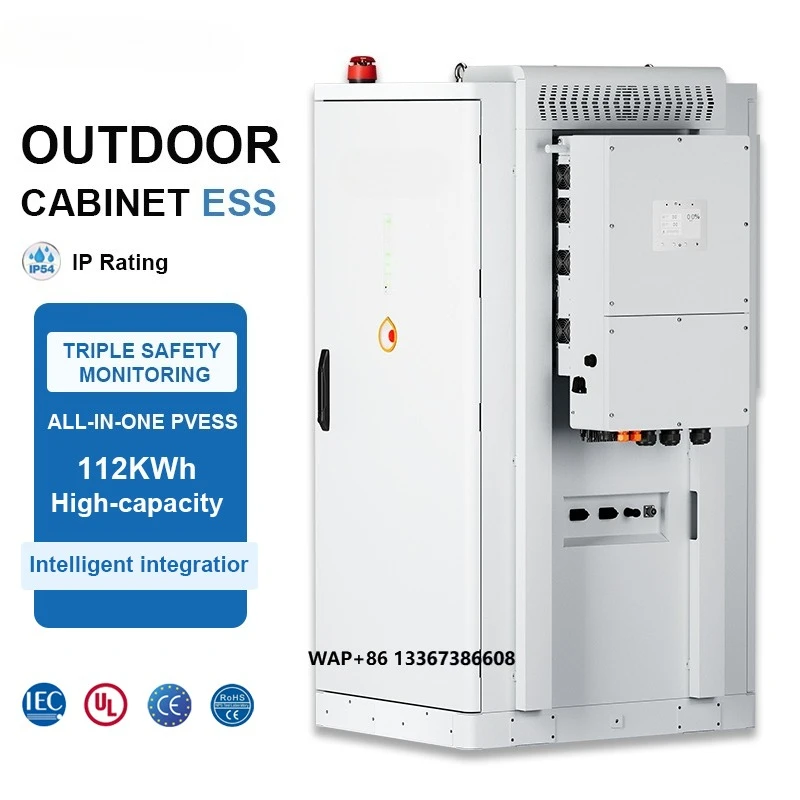Sistema de almacenamiento de energía renovable industrial y comercial, contenedor de batería solar Bess de 90Kw 112Kw para parque industrial