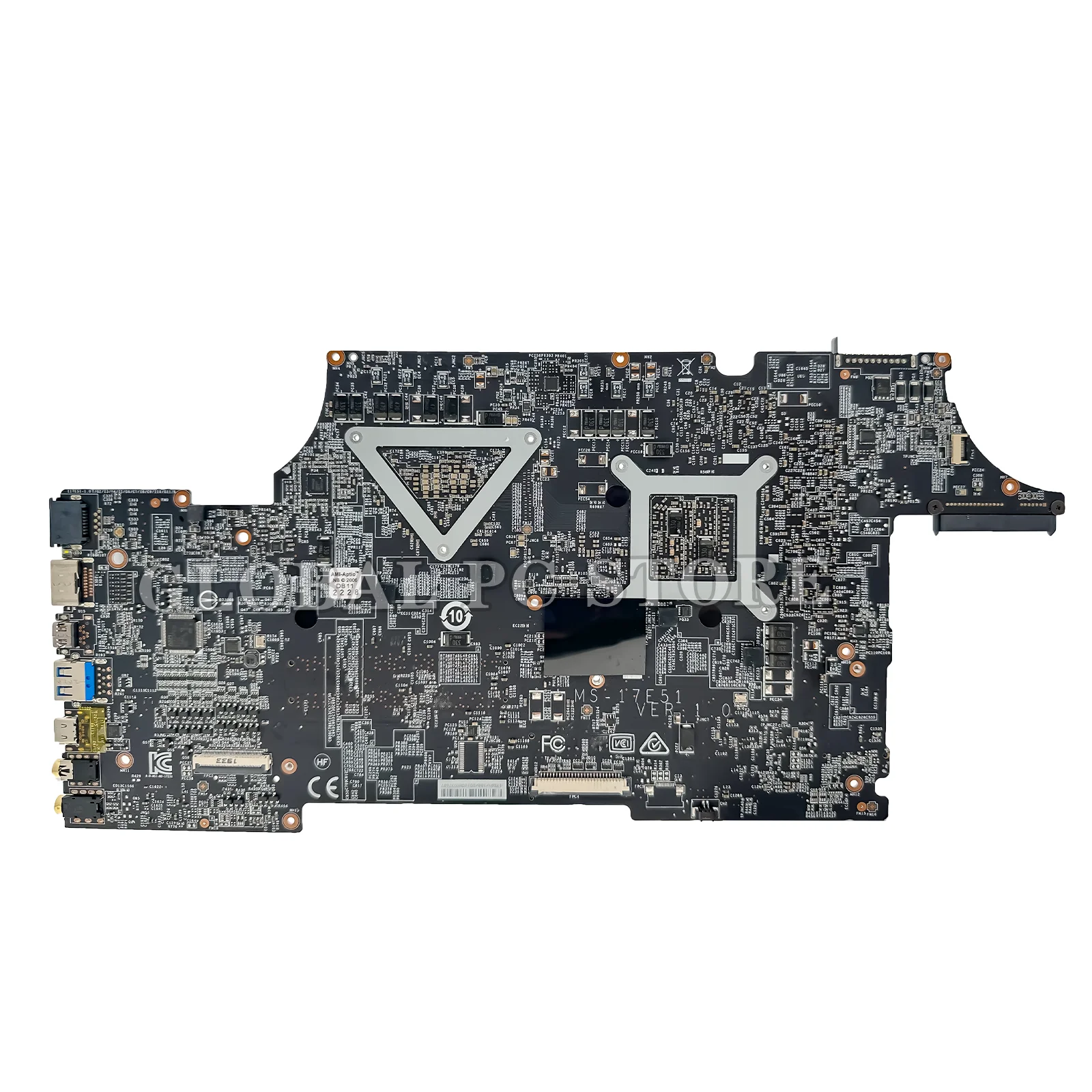 KEFU MS-17E51 Mainboard For MSI MS-17E5 Laptop Motherboard i5 i7 9th Gen GTX1660Ti/V6G