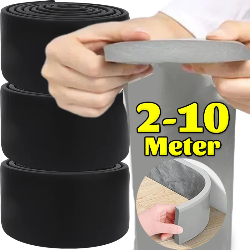 

10/2M Waterproof Enclosure Self Adhesive Skirting Line Thickened 3D Wall Stickers Anti-collision Skirting Line Kid's Corner Line