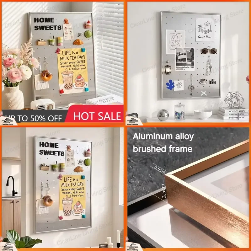 DIY Storage Pegboard Wall Mounted Organizer Rack Minimalist Decorative Hole Board Multifunctional Metal Organization Stand