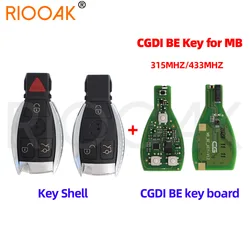 Original CGDI MB CG BE Key 315MHZ/433MHZ for Mercedes Benz Work with CGDI MB Programmer Support All FBS3 with 3B/4B Key Shell