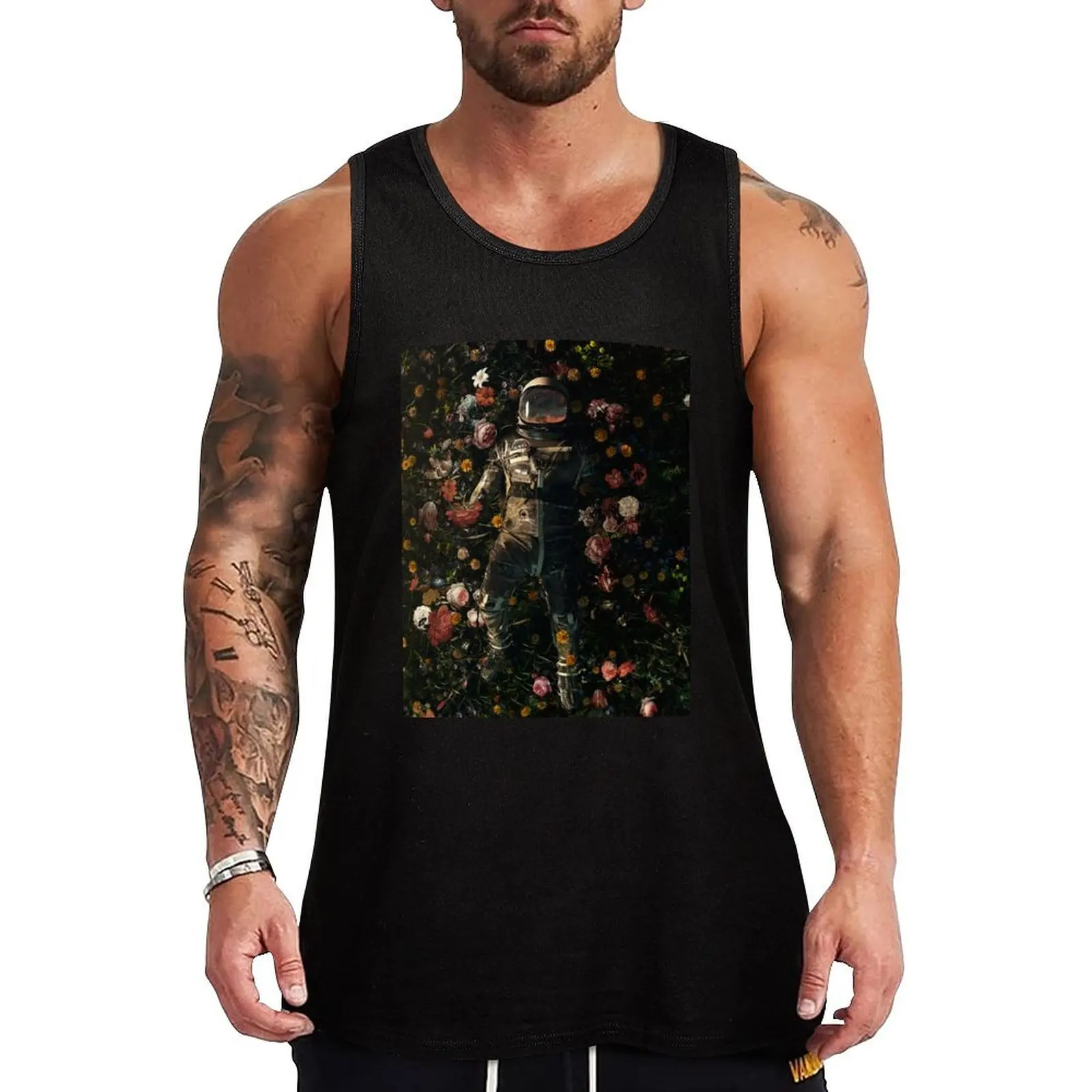 

Garden Delights Tank Top cute tops Men's singlets gym clothing men vests for men