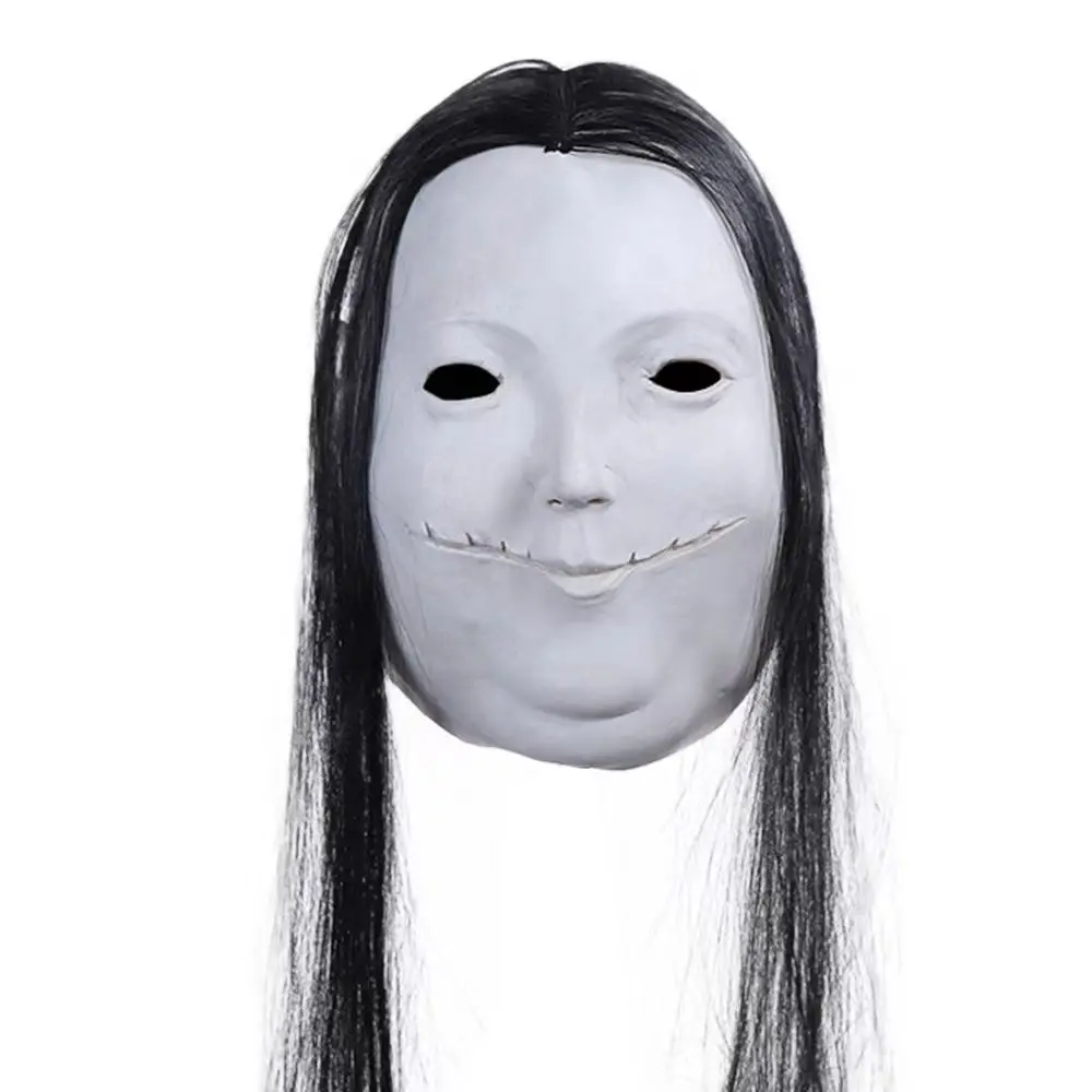 Film histoires effrayantes pour dire dans le noir, masque de Cosplay, visage blanc, casque fantôme féminin en Latex, masques d'horreur, accessoire de Costume d'halloween
