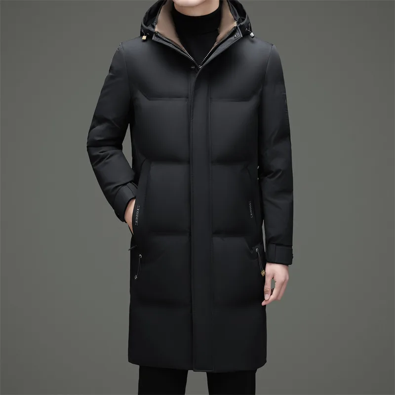 

Long Down Jacket Man High Quality Duck Down Padding Designer Clothes Men Hooded Jackets Winter Jacket Casual Man Sack Male Coat
