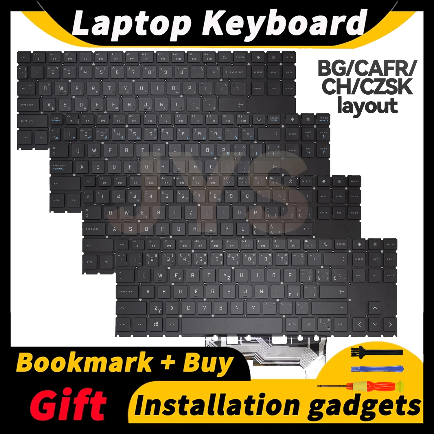 

Suitable for HP Omen 15-EK 15-EK0020CA Version 2 Laptop RGB Colorful Backlit Replacement Keyboard BG/CAFR/CH/CZSK/GR/HU Layout
