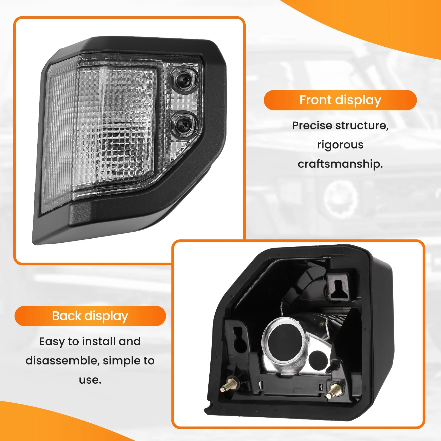 Precision 1 Pair Car Corner Lights Lamp For Toyota Land Cruiser LC70 LC76 LC78 LC79 2024+ Auto Accessories(Without Bulb) view 5