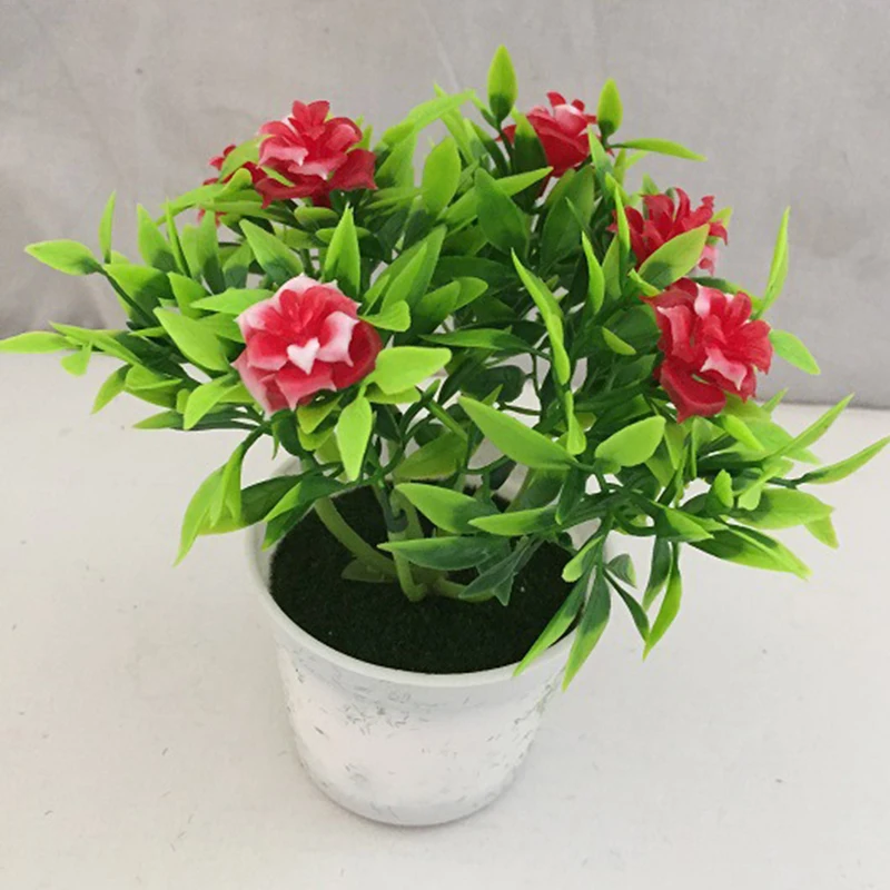 Simulated Artificial Plant Bonsai Office Garden Wedding Table Desktop Display Creative Potted Ornament Plastic