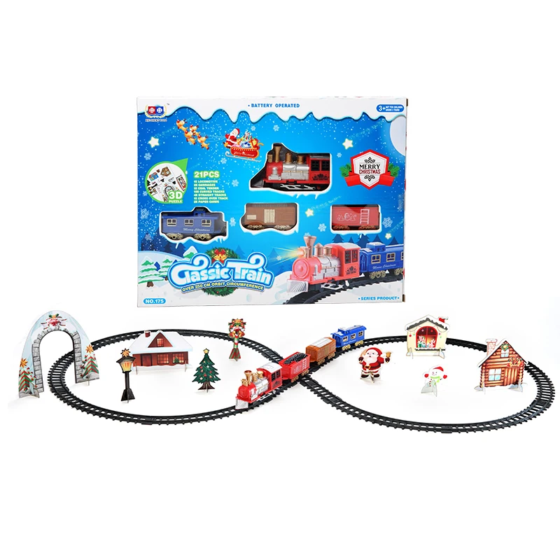 

Children's New Simulation Rail Splice Retro Train Multiple Styles Can Spray Train Electric Rail Toys