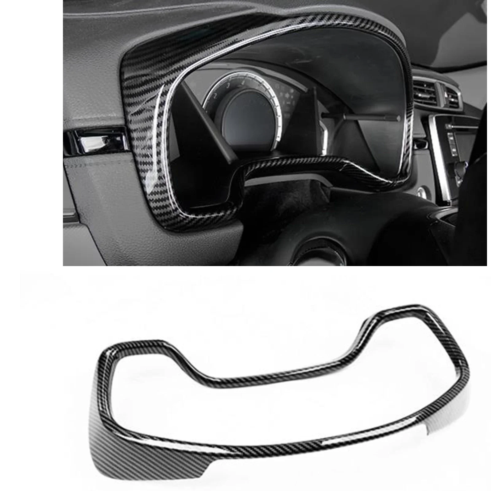 

New！ Carbon Fiber Look Inner Dashboard Gauge Trim Center Console Instrument Dash Board Panel Cover Frame For Honda CRV CR-V 2017