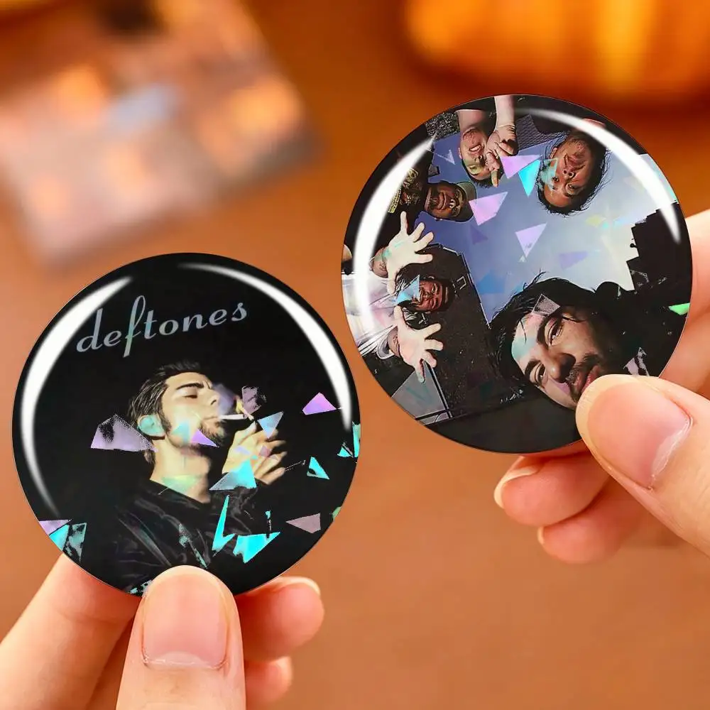 Rock D-Deftones C-Chino Badges Creative Tinplate Round Button PinsBrooch Badge Clothes Backpack Custom