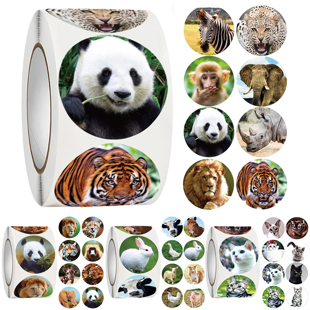 100-500 stücke Nette Cartoon Lion Panda Aufkleber Kinder Belohnung Aufkleber Etiketten Ermutigung Scrapbooking Decor Briefpapier Aufkleber