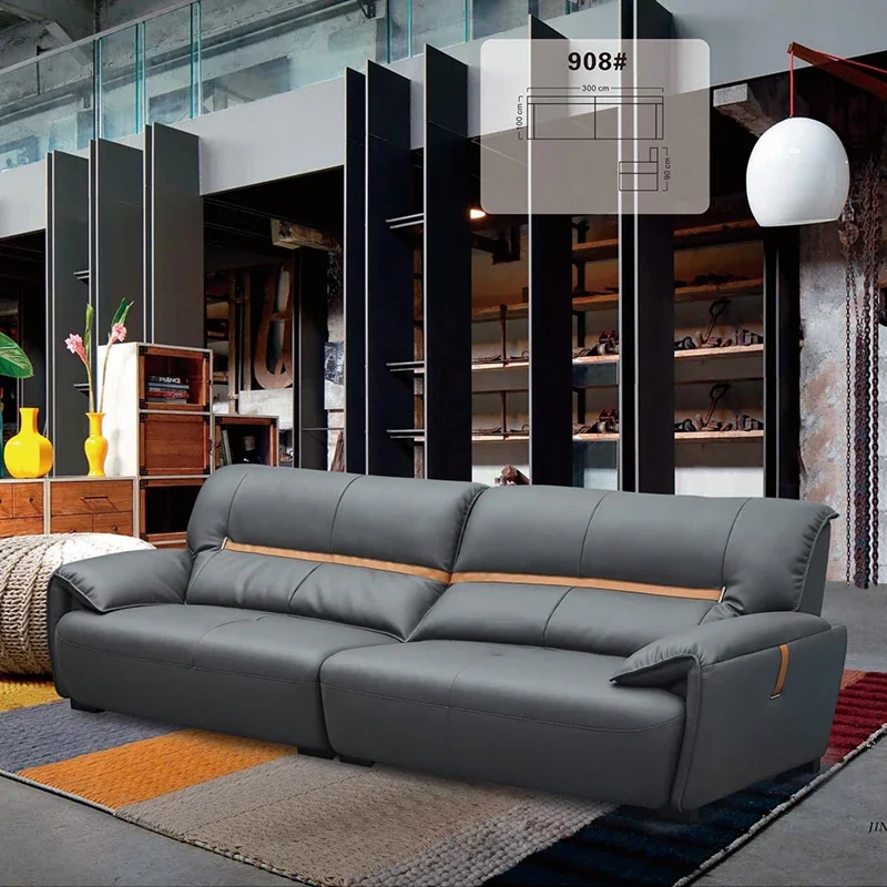 

z Simple Modern Comfortable Living Room Furniture Home Combination Luxury Leather Sofa Combination