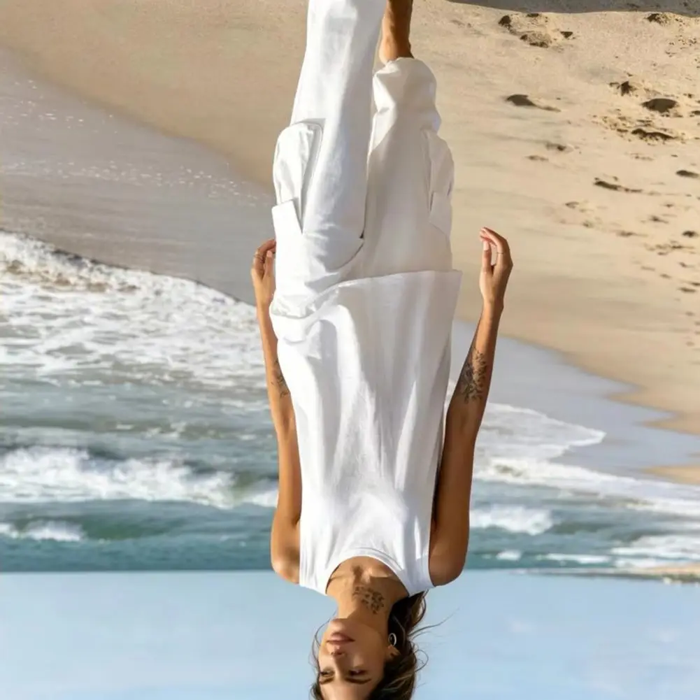 Spring Summer Autumn Suit Women's Two Piece Outfits, Crew Neck Sleeveless Tank Top And Cropped Cargo Pants Summer Tracksuit