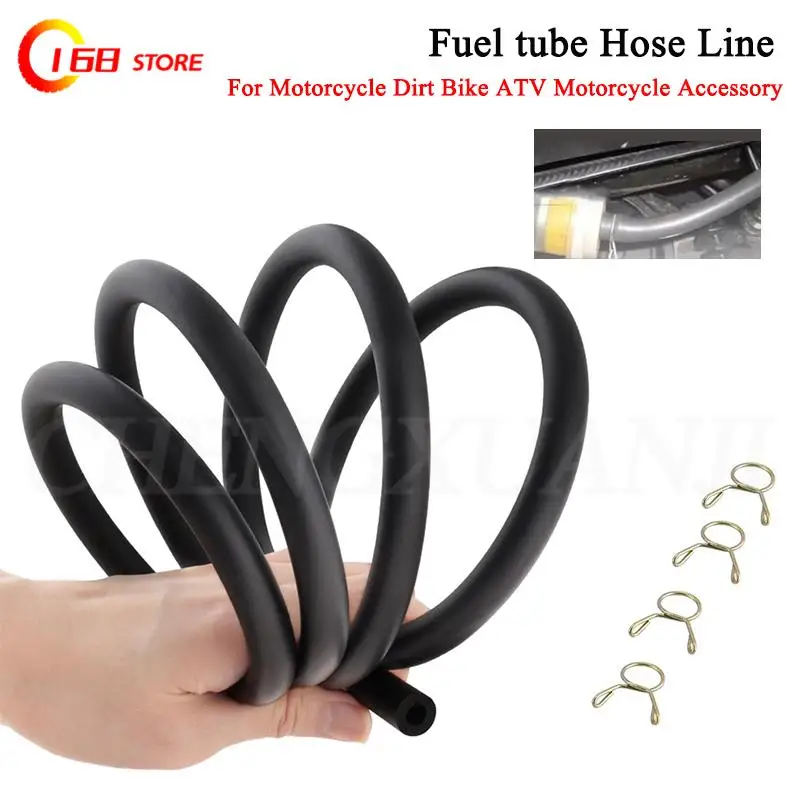 Tuyau de tube de carburant 50cm 4.5mm * 8mm Tube de gazole vélo moto accessoire pour moto Dirt Bike ATV ligne tuyau d'essence