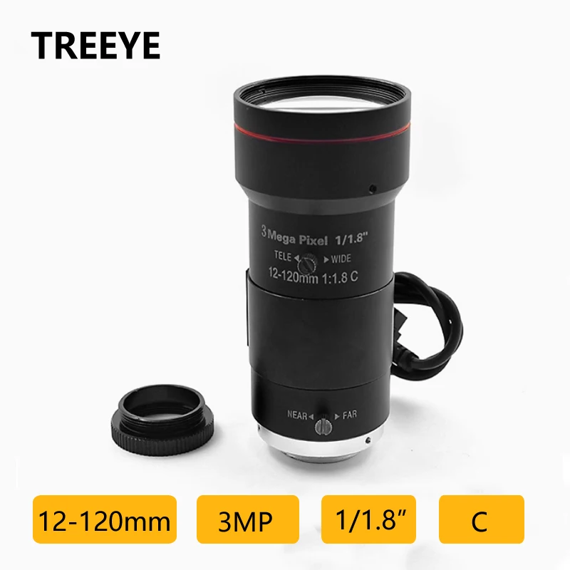 

HD 3.0Megapixel 12-120mm C Lens 1/1.8" Auto Iris Manual Zoom Varifocal CCTV Lens Industrial Video Surveillance Camera Lens