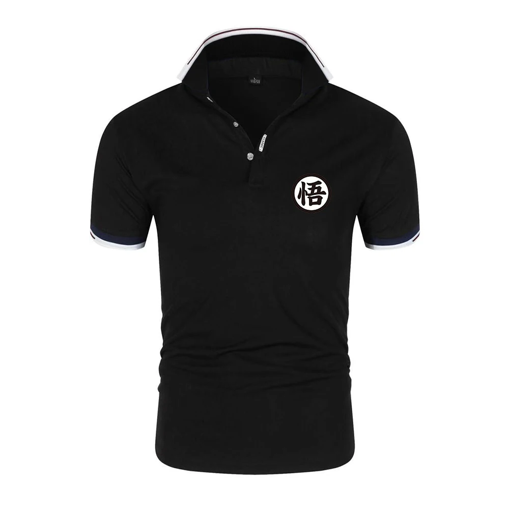 Polo de Verano 2026 Dragon Ball para Hombre, Nuevo Diseño con Estampado de Goku, Seis Colores, Manga Corta, Transpirable, Cuello Camisero con Botones