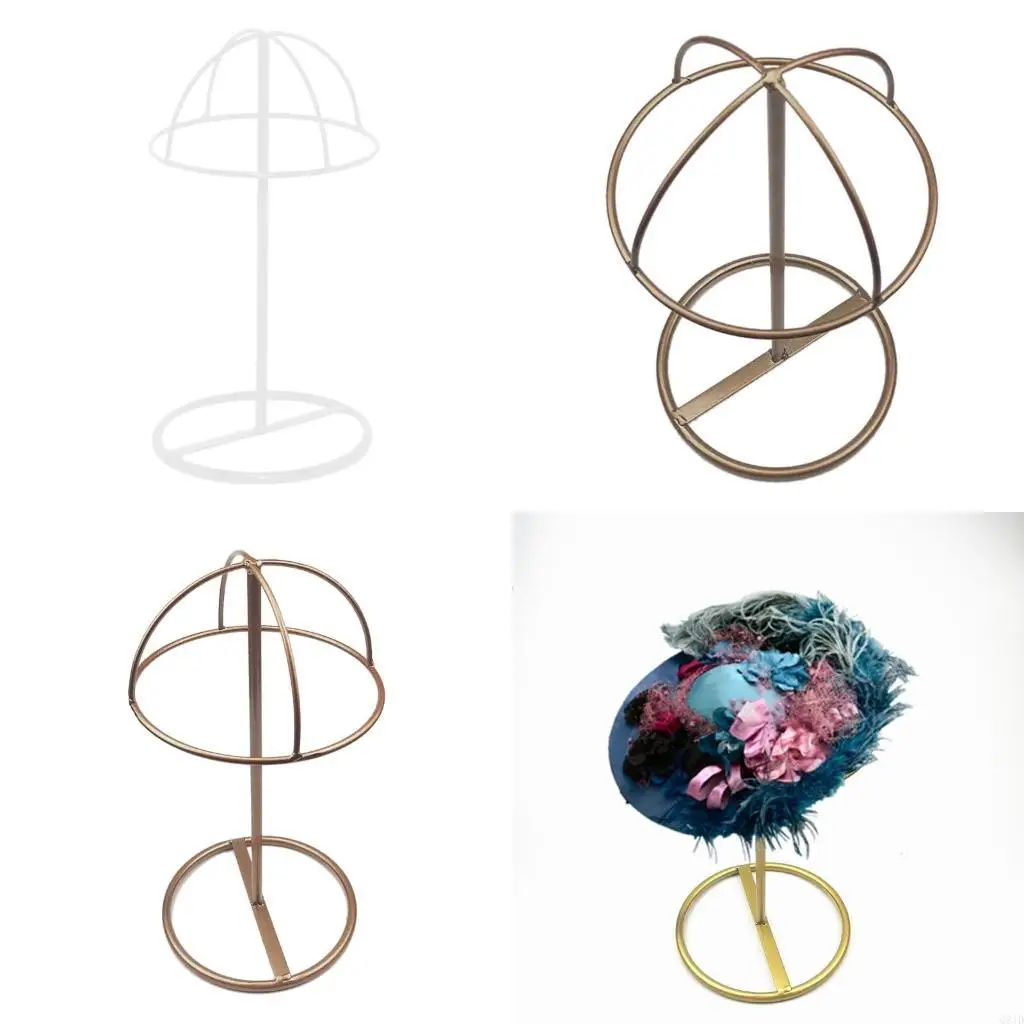 

Modern Wire Hat Holders Durable Metal Hat Stands Tabletop Hat Display Holder
