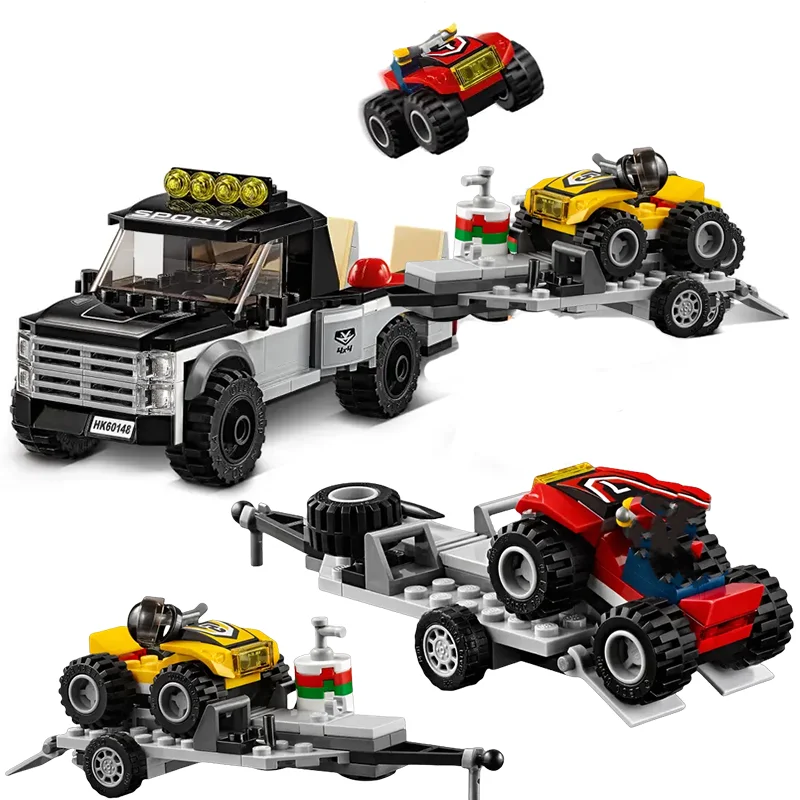 Compatible Bricks Sets City Series Building Blocks ATV Race Team Off-road Car Racing Car Children's Gift Assembling Toys