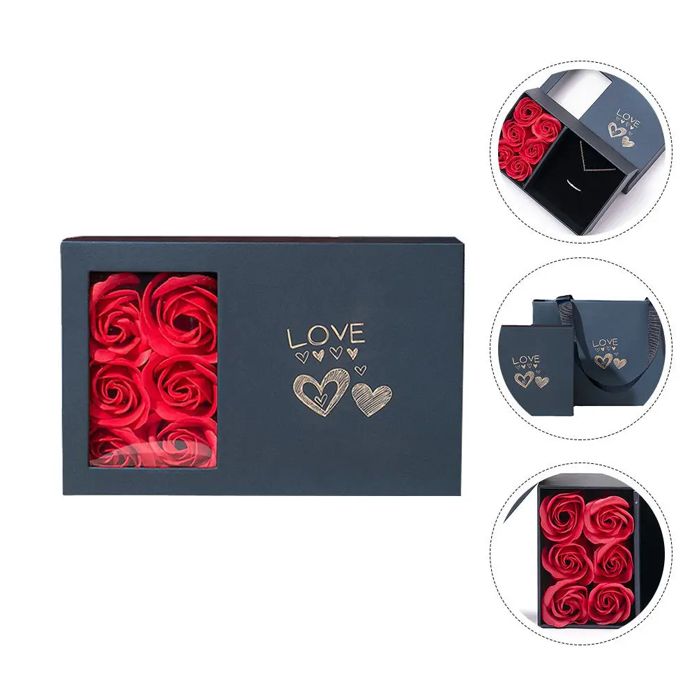 1Set Flower Decoration Jewelry Box Premium Quality Simple Design for Gifts Party Wedding Jewelry Holder Storage