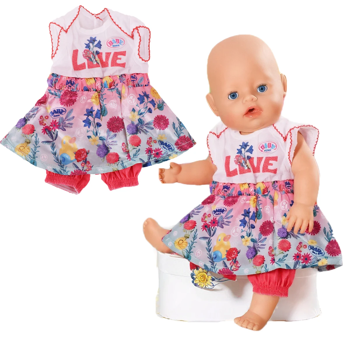 2 Pz/set vestito a fiori primaverili Per 43 Cm Born Baby Reborn Doll Vestiti Accessori 18 Pollici Doll Girls Toys Our Generation Nenuco