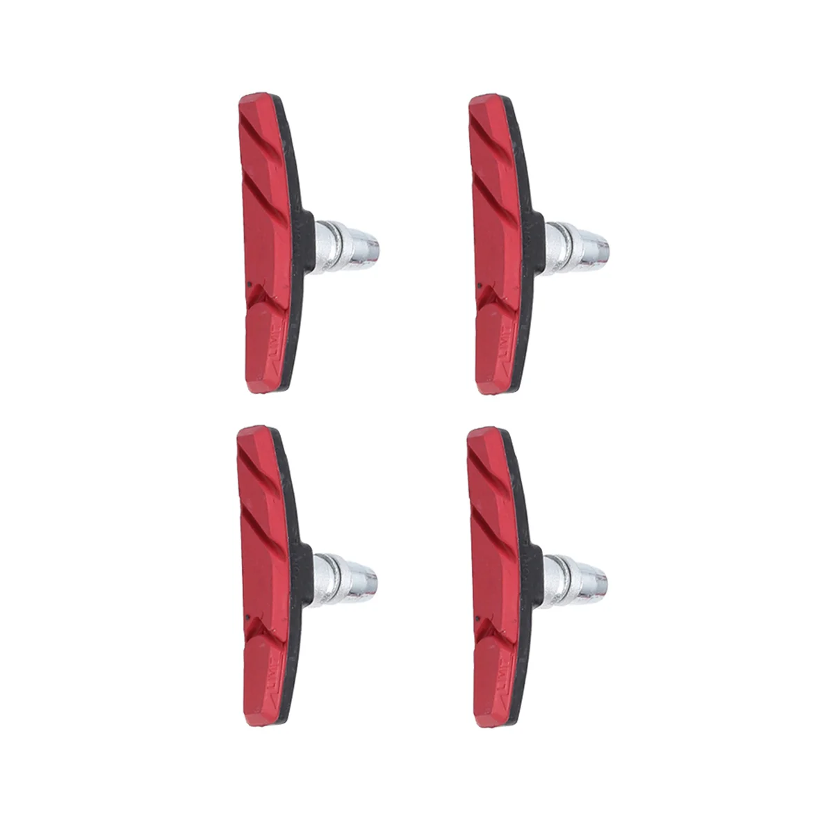 

2 Pairs of Mountain Road Cycling Bike V Brake Pads Braking Shoes Blocks Cycling Accessories for V-brake System (Red)