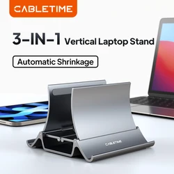 CABLETIME soporte Vertical para ordenador portátil disipación de calor soporte de gravedad de silicona antideslizante para MacBook Surface iPad soporte para tableta C418