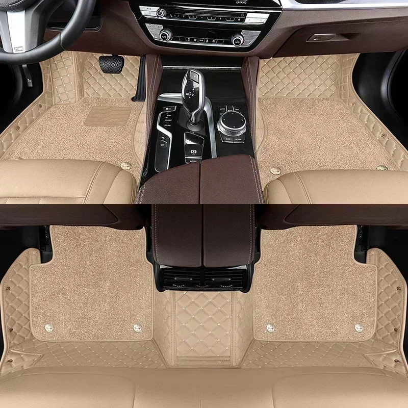 Tappetini per auto personalizzati 5D a doppio strato per Ford F-150 4 porte 2015-2022 7 Seat Ranger 2018-2022 Accessori interni Tappeti