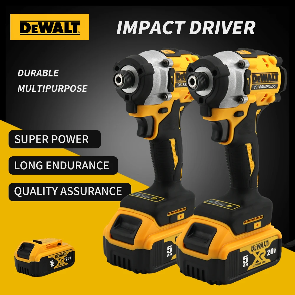 DEWALT 무선 컴팩트 다기능 임팩트 드릴, DCF860, 282N. M 높은 토크 20V 배터리 충전식 전동 공구