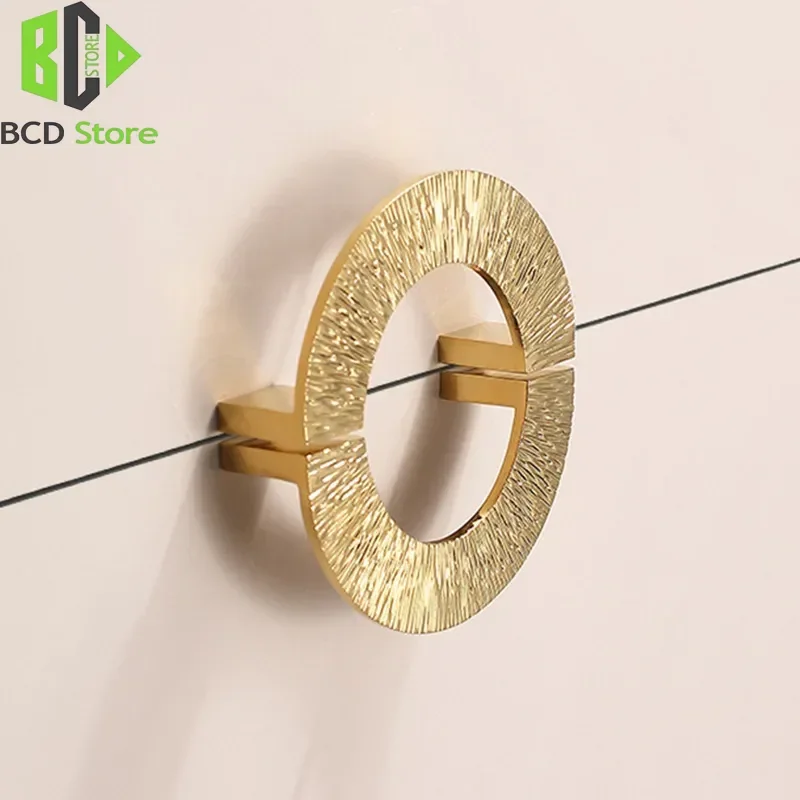 BCD Brass Kitchen Cabinet Door Handles Wardrobe Cabinet Gold Door American Light Luxury Drawer Single Hole Handles For Furniture