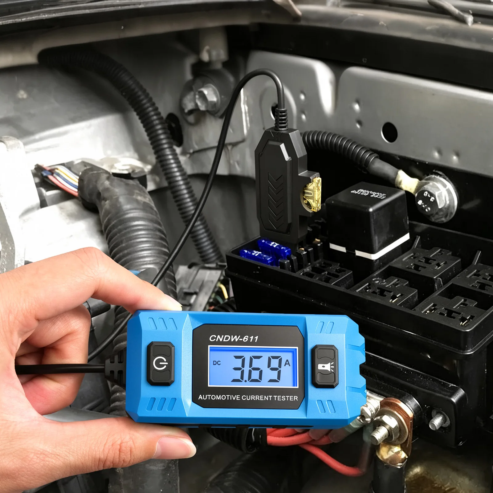 Automotive Current Tester Circuit Test 12V Voltage LCD Display Car Leakage Analyzer 0.01~19.99A Diagnostic Tool Repair Detector