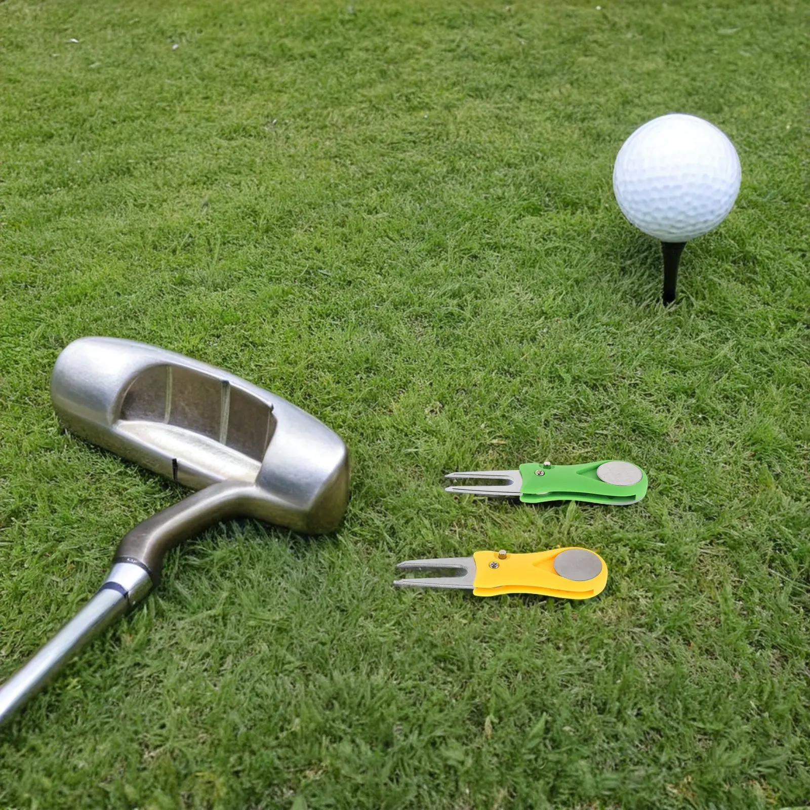 2-unidades-de-ferramenta-dobravel-para-reparar-marcas-de-bola-no-green-de-golfe-com-duas-cores-para-alinhar-a-bola-e-reparar-o-divot