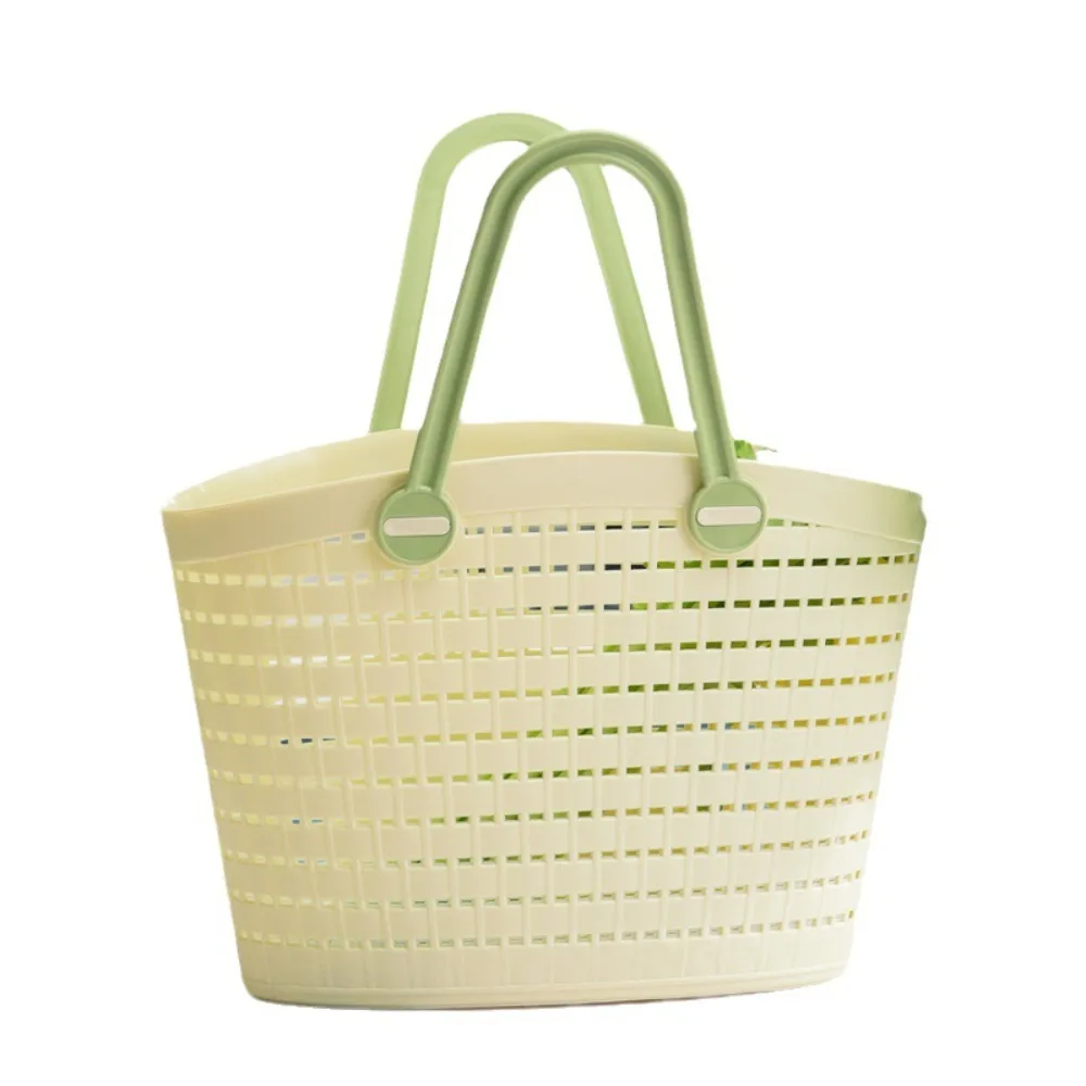 Portable Hollow Out Shower Basket Large Capacity Fashion Sundries Storage Basket Multifunctional Washing Basket