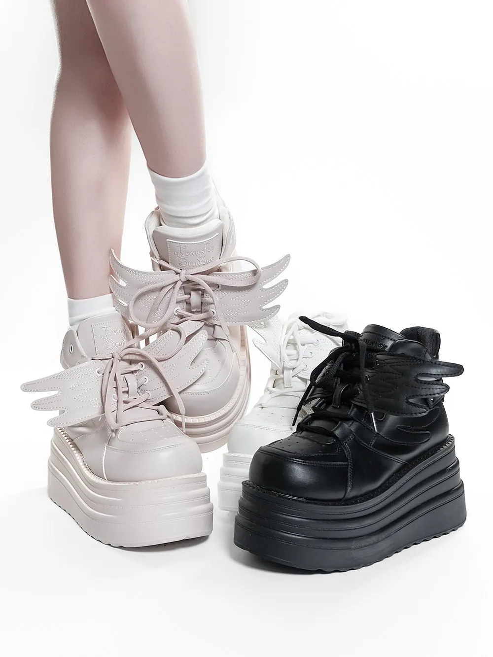 

Japanese College Style L High-top Original Subculture Y2k Muffin Shoes High-top Platform Shoes Versatile Yaleifeng Women's Shoes
