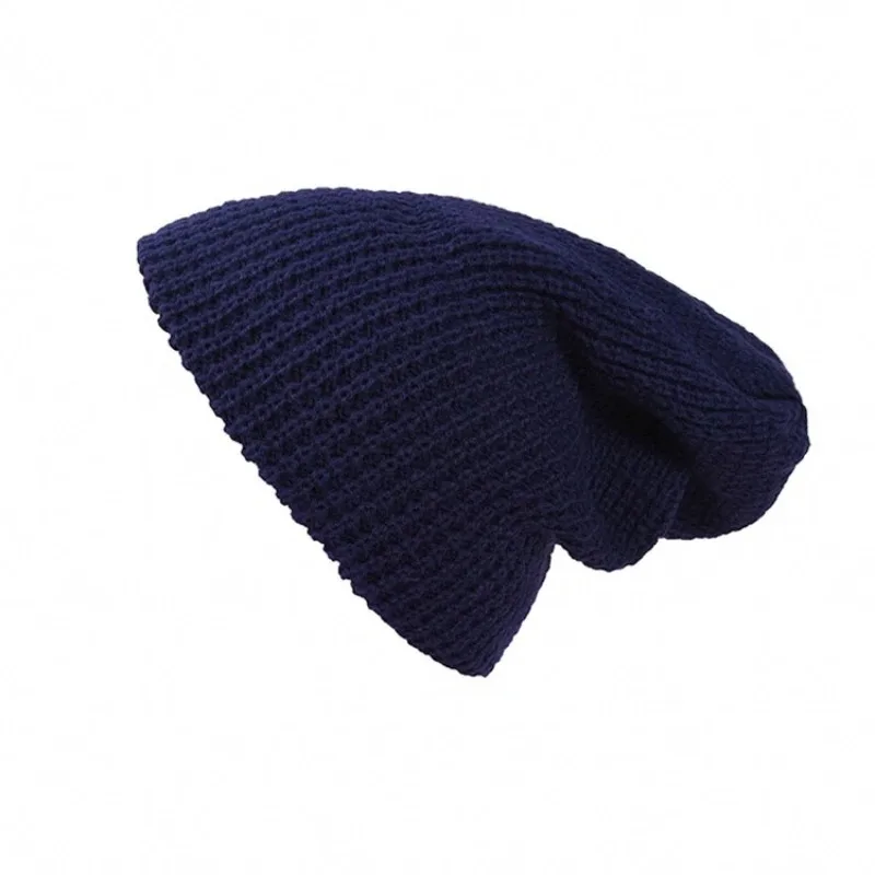 Men's Knitted Pullover Cap Autumn and Winter Outdoor Warm Windproof Knitted Cap Trendy Versatile Beanies Hat